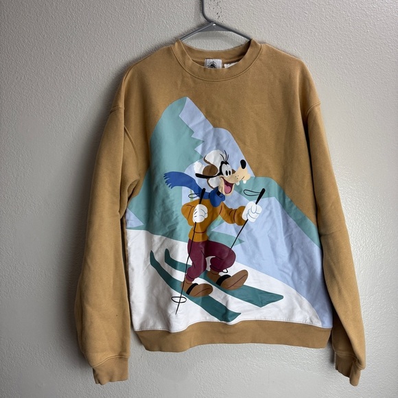 Disneyland Goofy Ski Pullover Sweatshirt Vintage Size Large